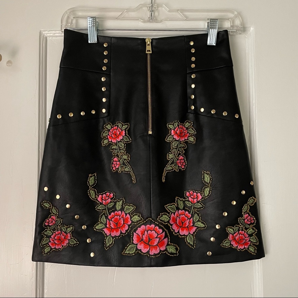 NWOT topshop faux leather skirt